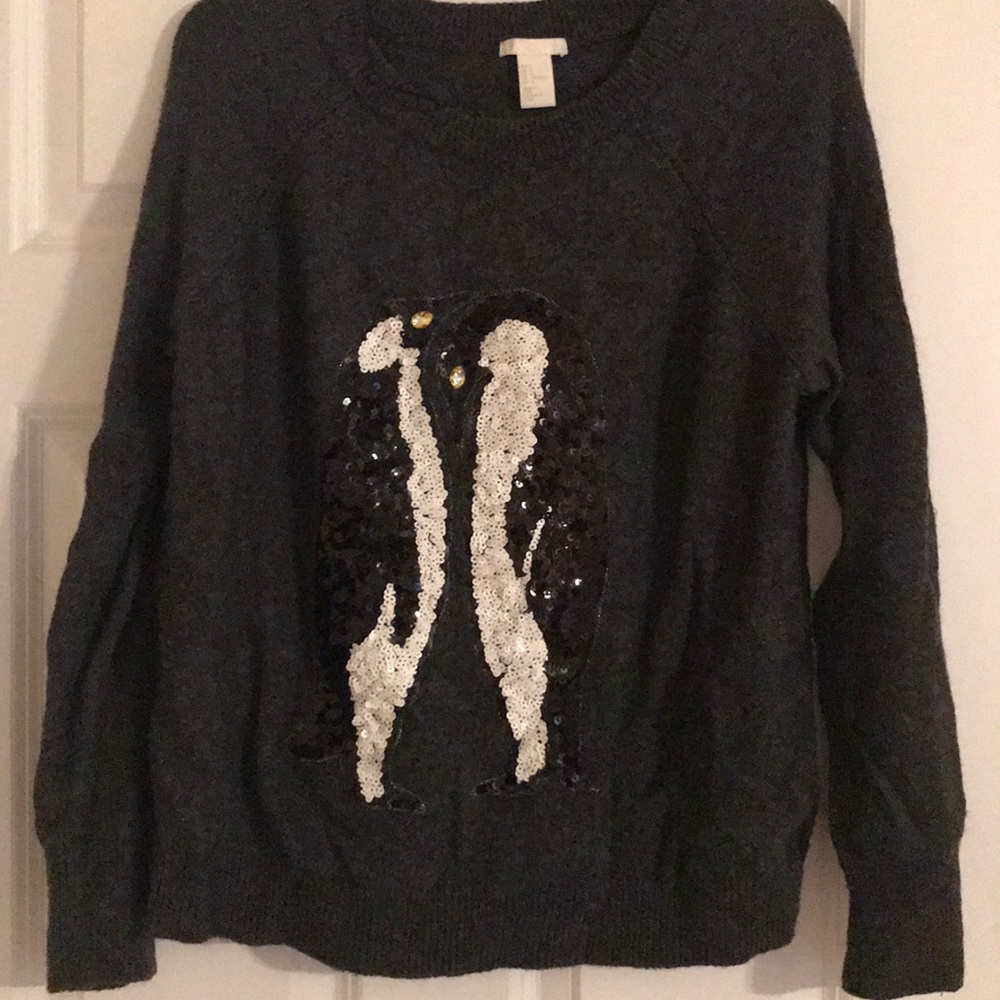 Sequin Penguin Sweater